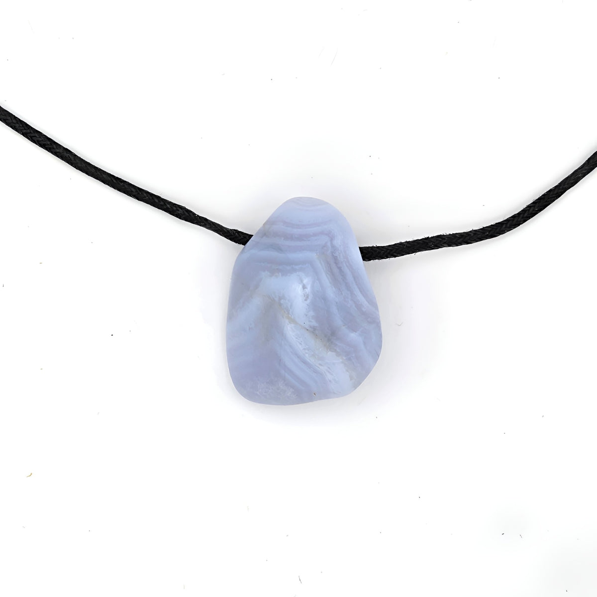 blauer Chalcedon Energie Anhänger Halschakra