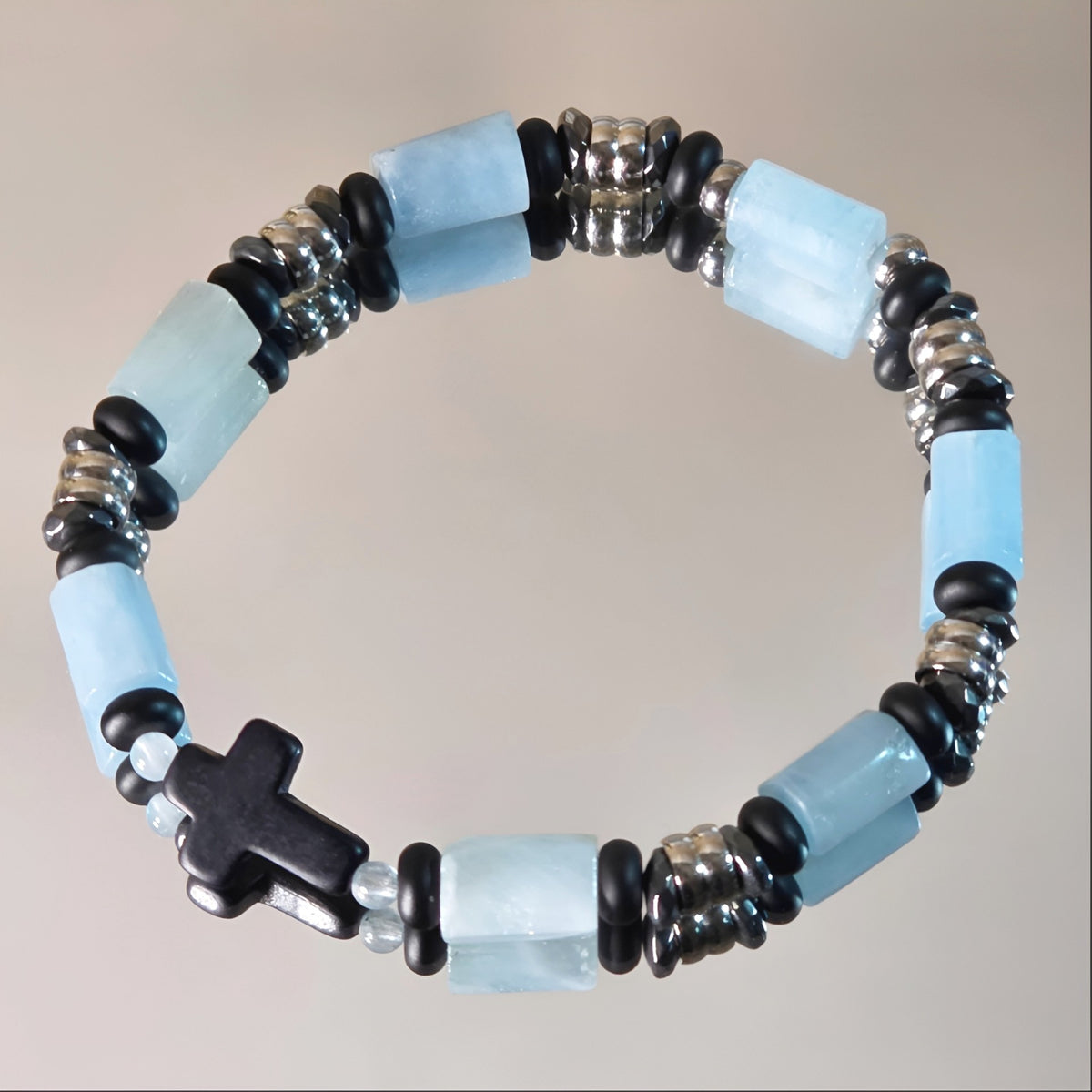 Aquamarin Energie Armband Voraussicht Halschakra