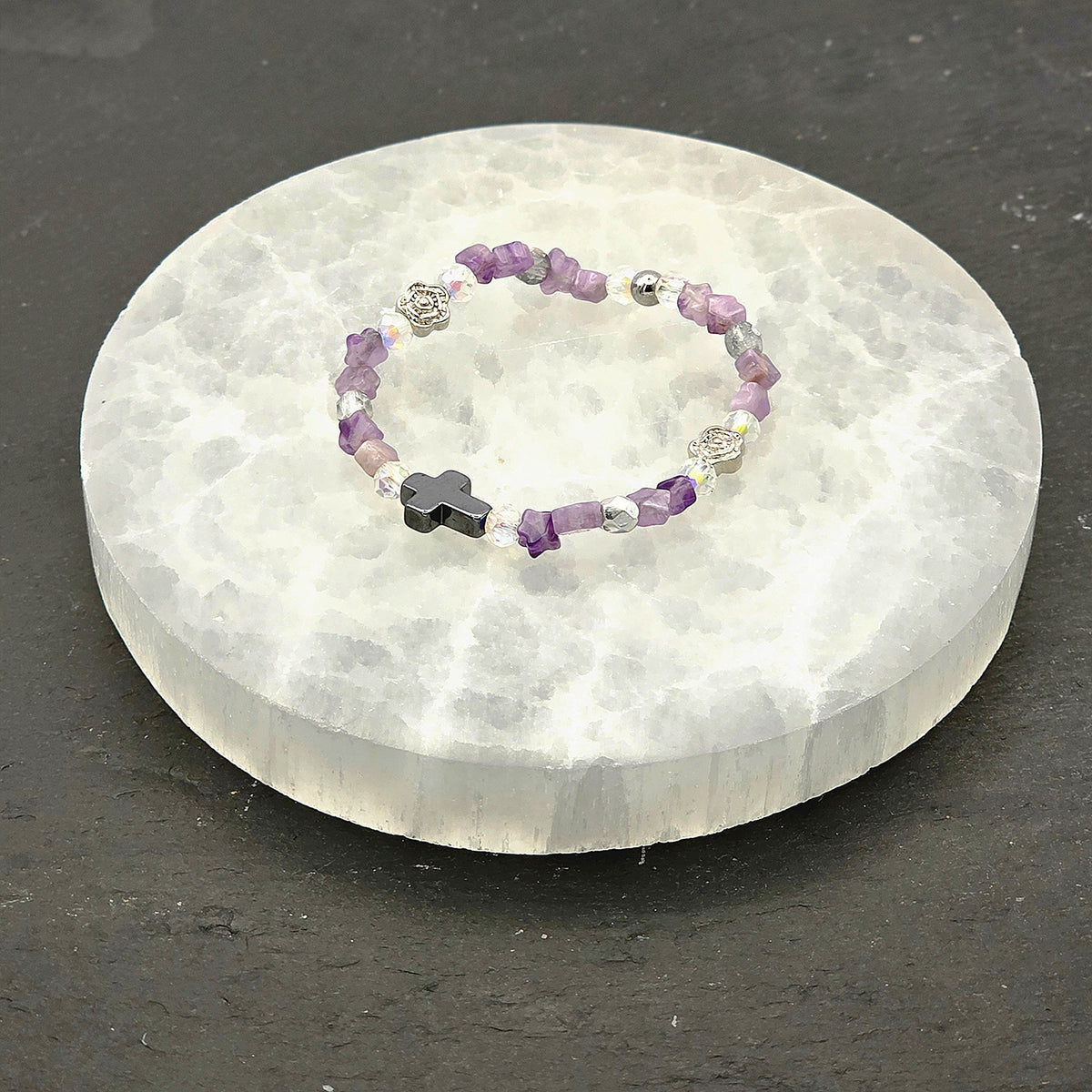 Kids Amethyst Energie Armband Lea Stirnchakra