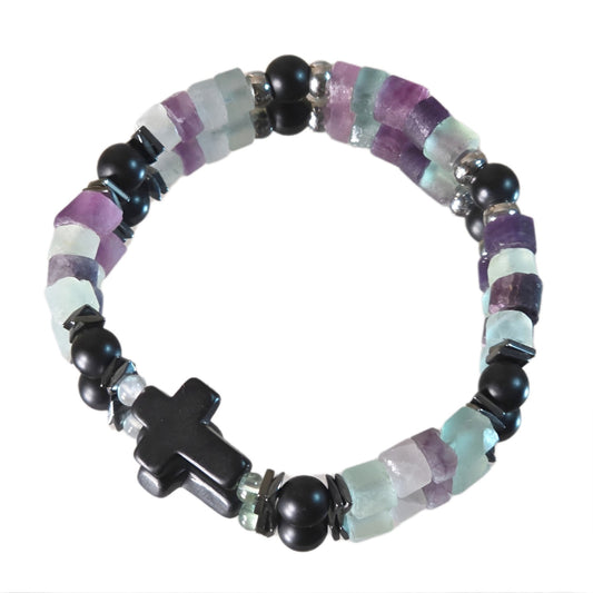 Fluorit Energie Armband Kokabiel Kronenchakra