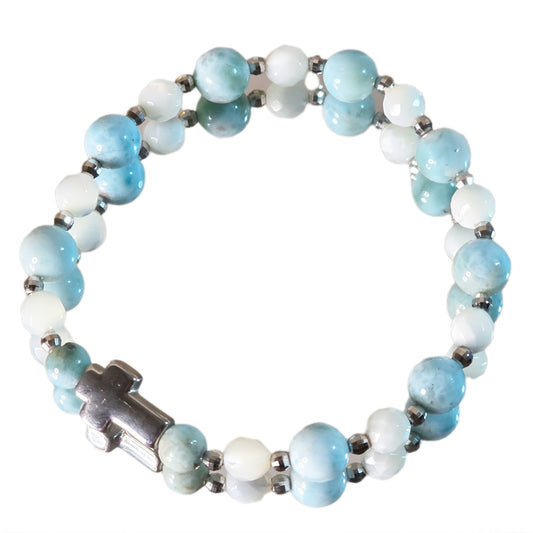 Larimar Energie Armband Amora Halschakra