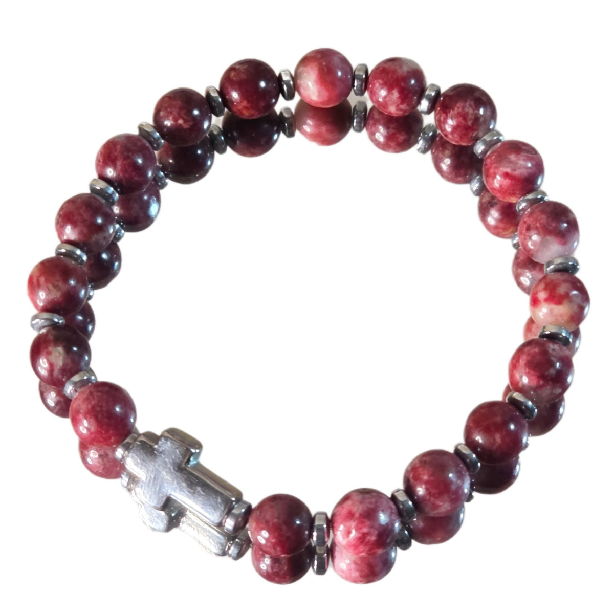 Norwegischer Thulit Energie Armband Whytney Herzchakra