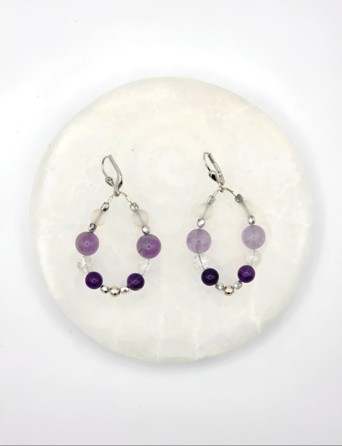 Amethyst Ohrring Kugel Stirnchakra