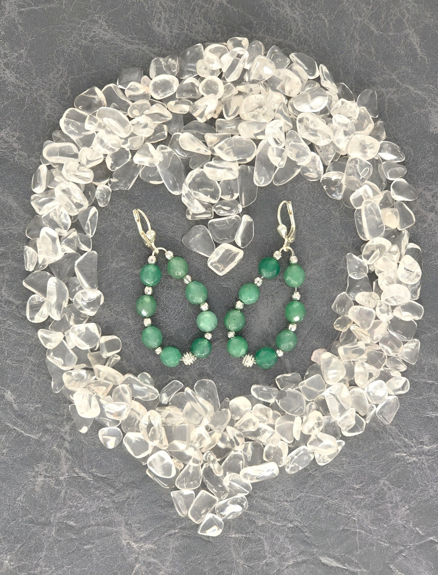 Aventurin Ohrring Herzchakra