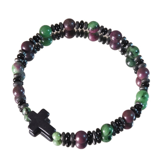 Rubin-Zoisit Energie Armband Anahata Herzchakra