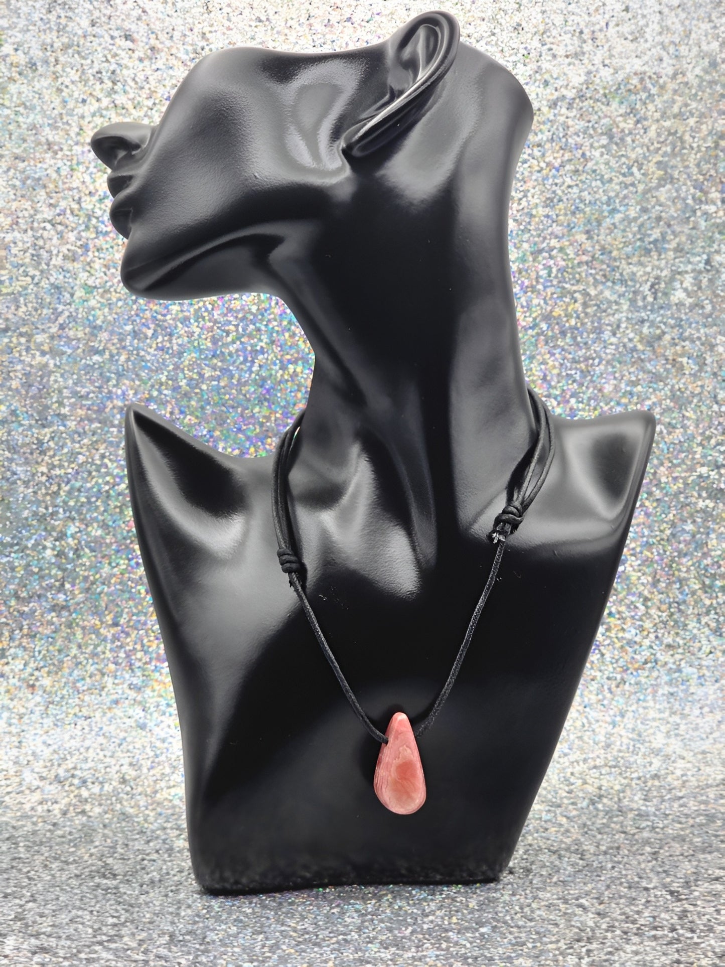 Rhodochrosit Energie Anhänger Tropfen länglich Herzchakra