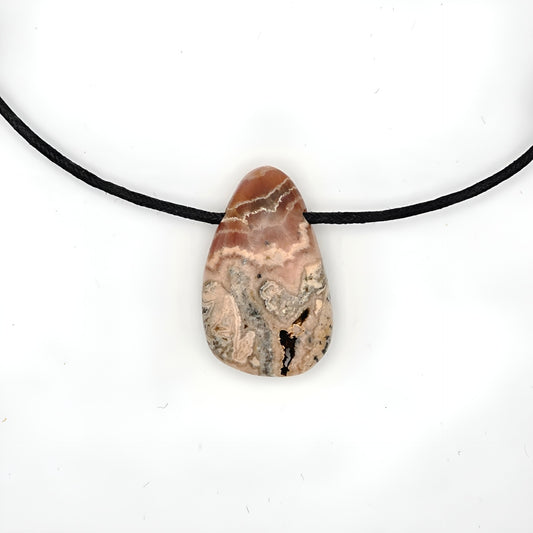 Rhodochrosit Energie Anhänger Platte Herzchakra