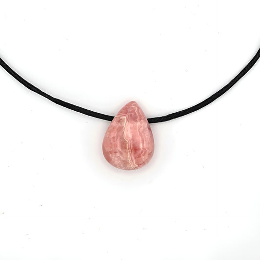 Rhodochrosit Energie Anhänger Tropfen groß Herzchakra
