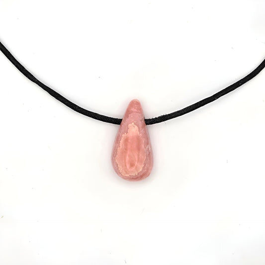 Rhodochrosit Energie Anhänger Tropfen länglich Herzchakra