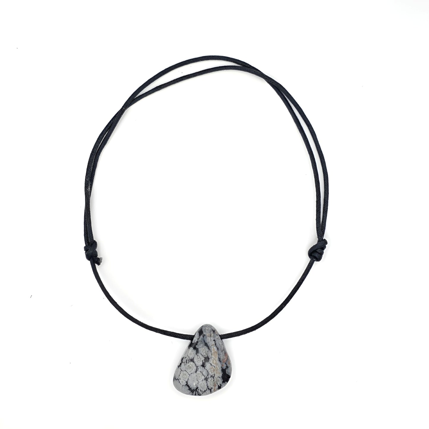 Schneeflocken Obsidian Energie Anhänger Wurzelchakra