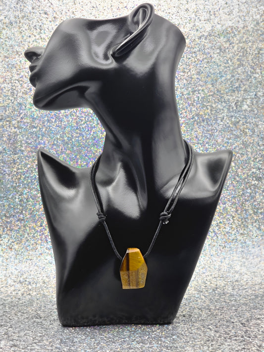 Tigerauge Energie Anhänger Solarplexus Chakra