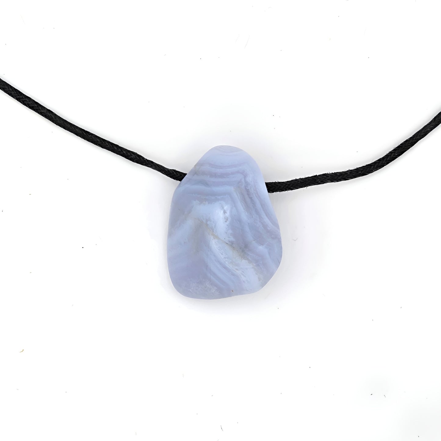 blauer Chalcedon Energie Anhänger Halschakra