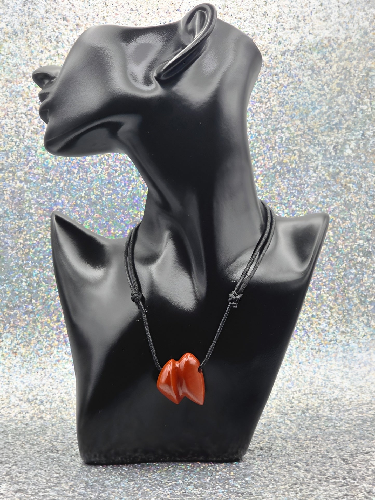 roter Jaspis Herz Energie Anhänger Wurzelchakra