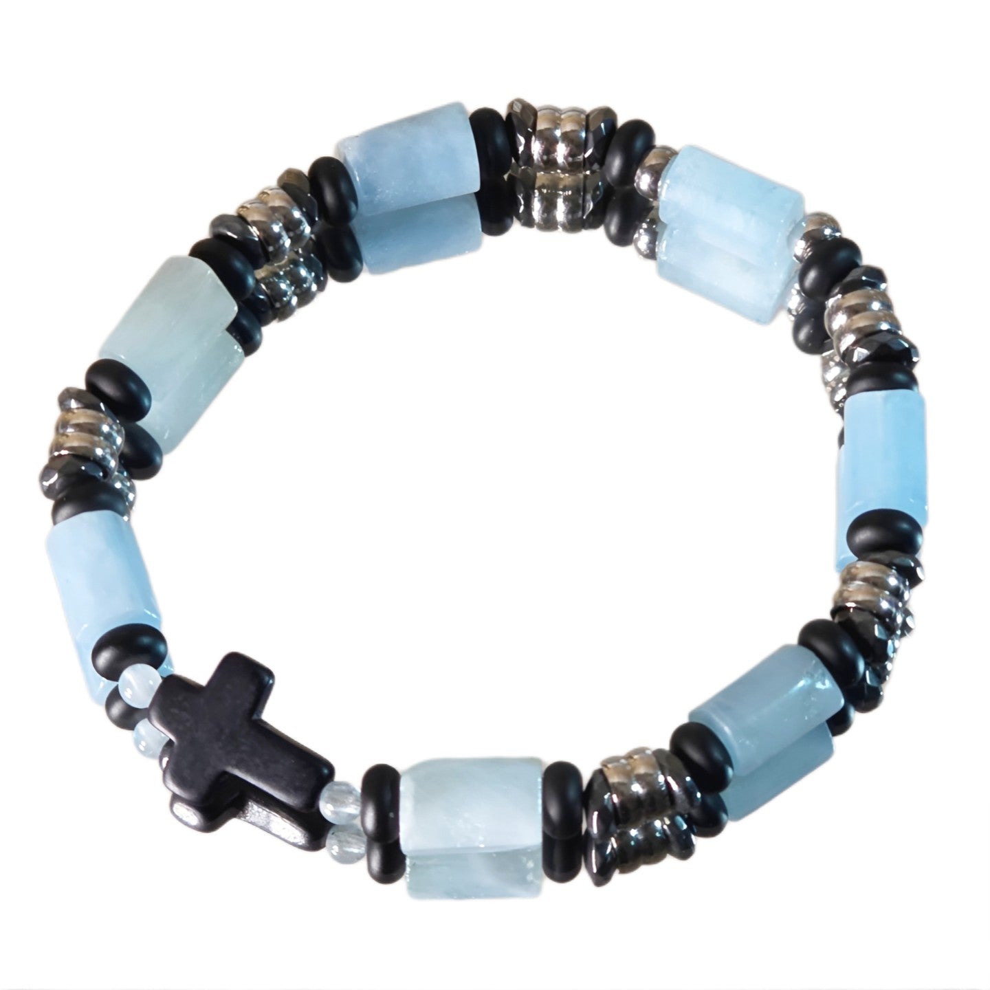 Aquamarin Energie Armband Voraussicht Halschakra