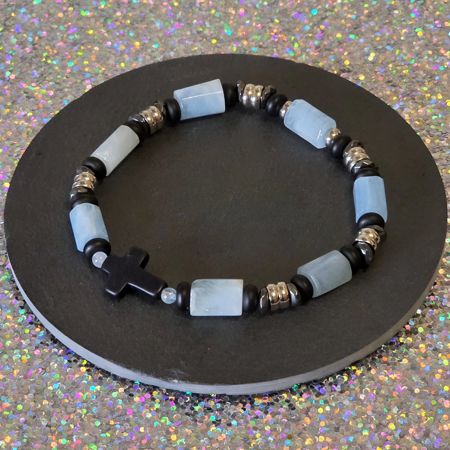 Aquamarin Energie Armband Voraussicht Halschakra