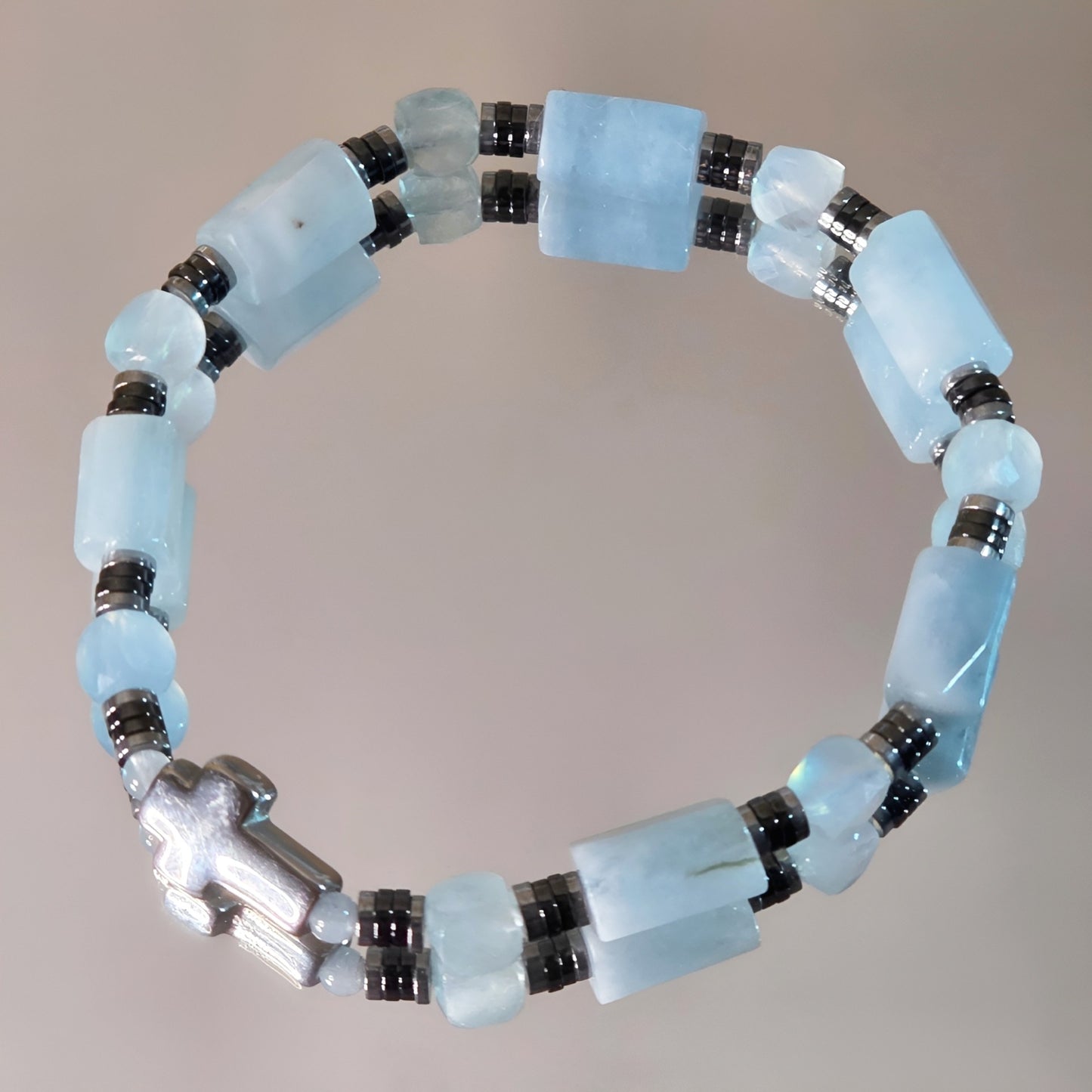 Aquamarin Energie Armband Weitblick Halschakra