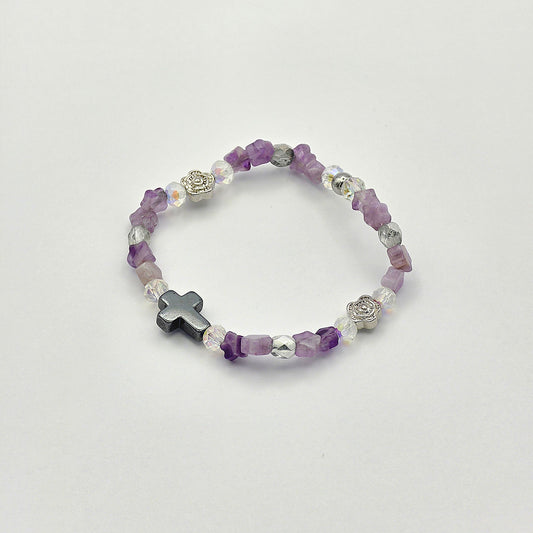 Kids Amethyst Energie Armband Lea Stirnchakra