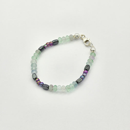 Kids Fluorit Energie Armband Leandra Kronenchakra