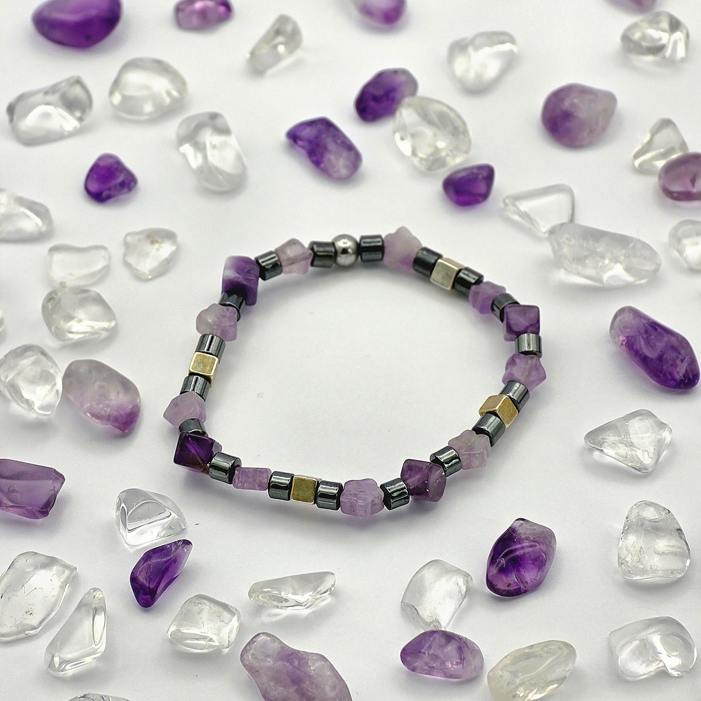 Kids Amethyst Energie Armband Lara Stirnchakra