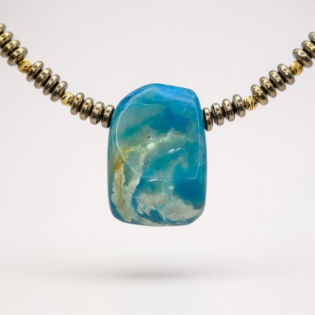 Atacama Opal Energie Kette mit Stein Atacama Opal Halschakra