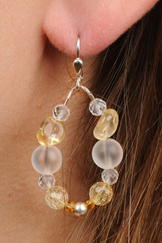 Citrin Ohrring Solarplexus Chakra