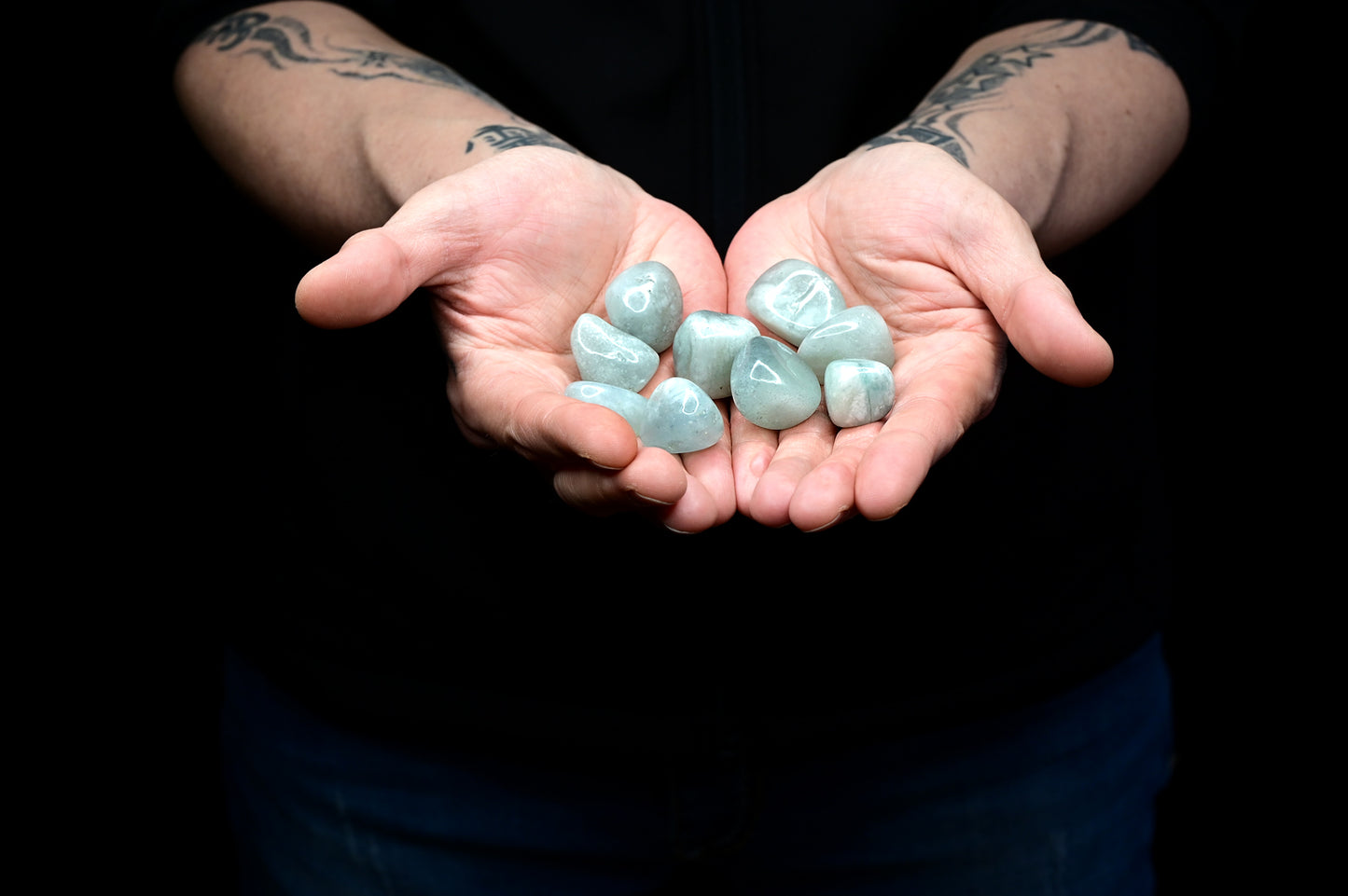 Aquamarin Energie Stein Halschakra