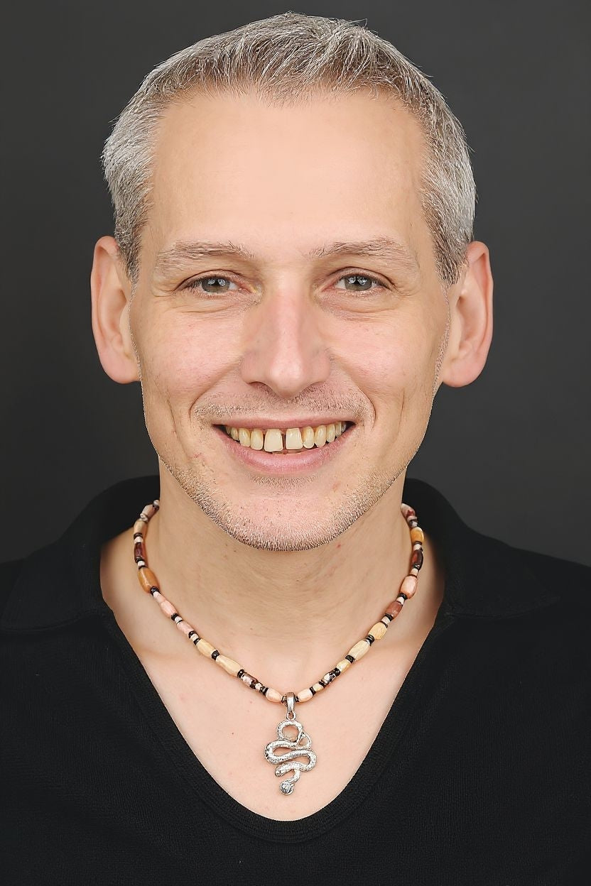 Feueropal Energie Kette mit Anhänger Schlange Sterlingsilber 925er rhodiniert Wurzelchakra, Sakralchakra, Solarplexus-Chakra