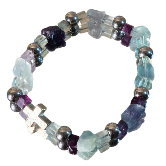 Fluorit Energie Armband Adriel Kronenchakra