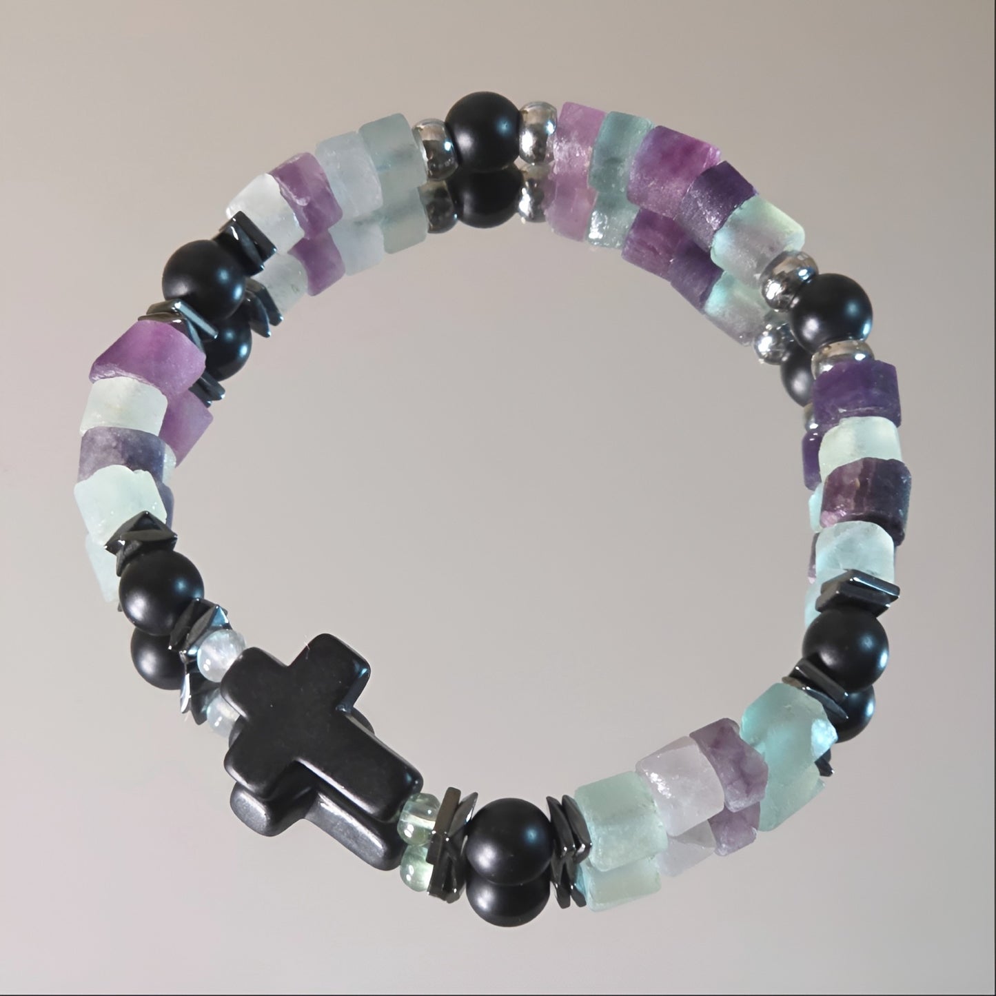 Fluorit Energie Armband Kokabiel Kronenchakra