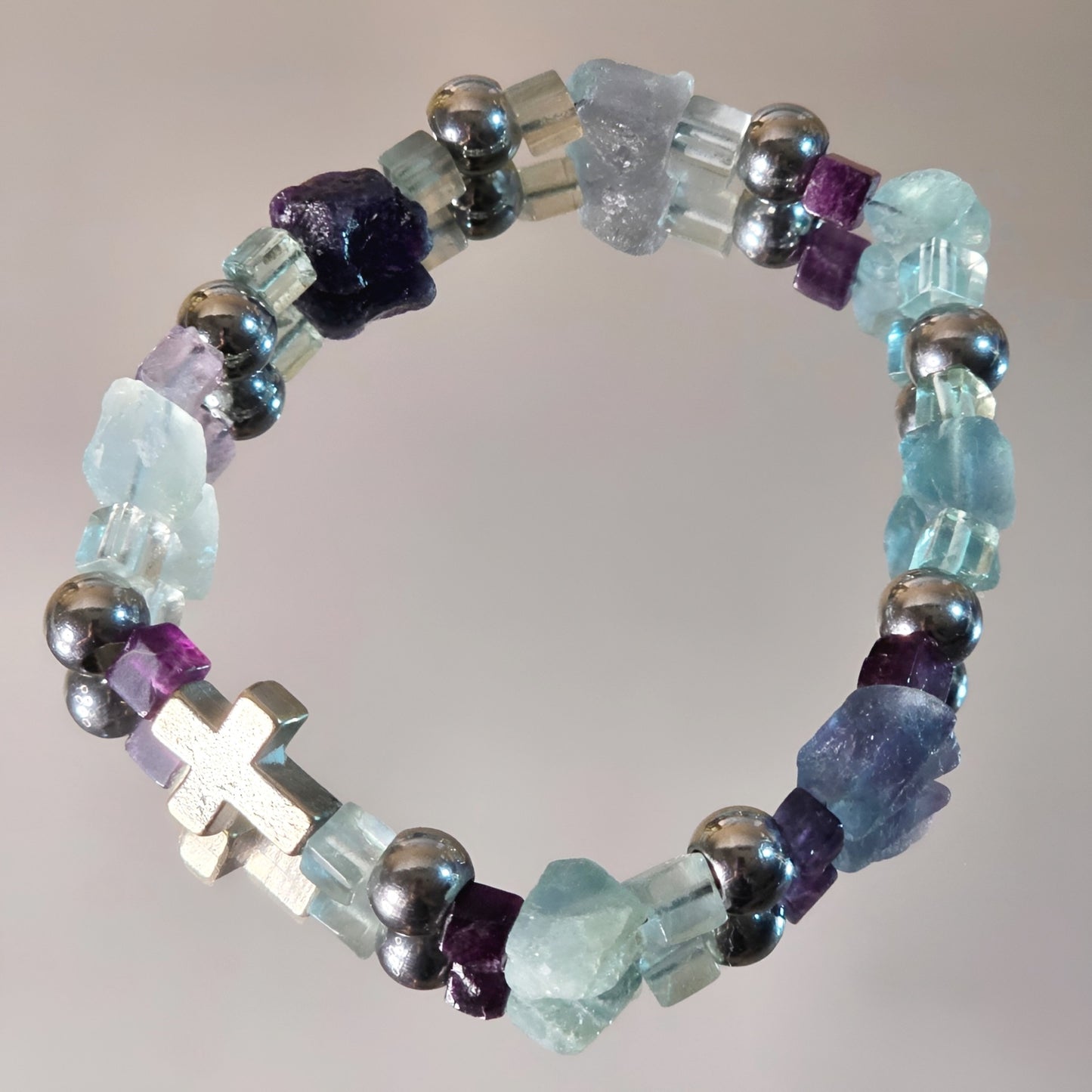 Fluorit Energie Armband Adriel Kronenchakra