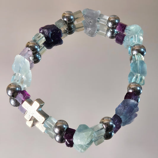 Fluorit Energie Armband Adriel Kronenchakra