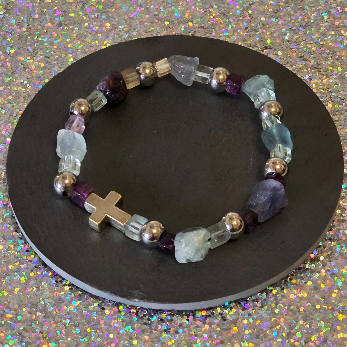 Fluorit Energie Armband Adriel Kronenchakra