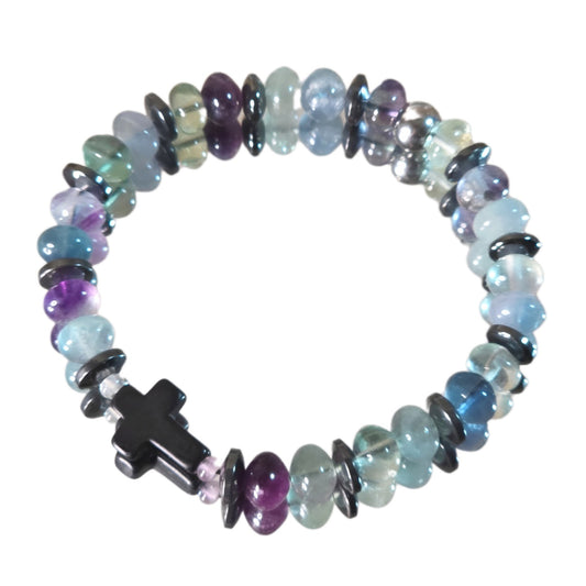 Fluorit Energie Armband Chamuel Kronenchakra