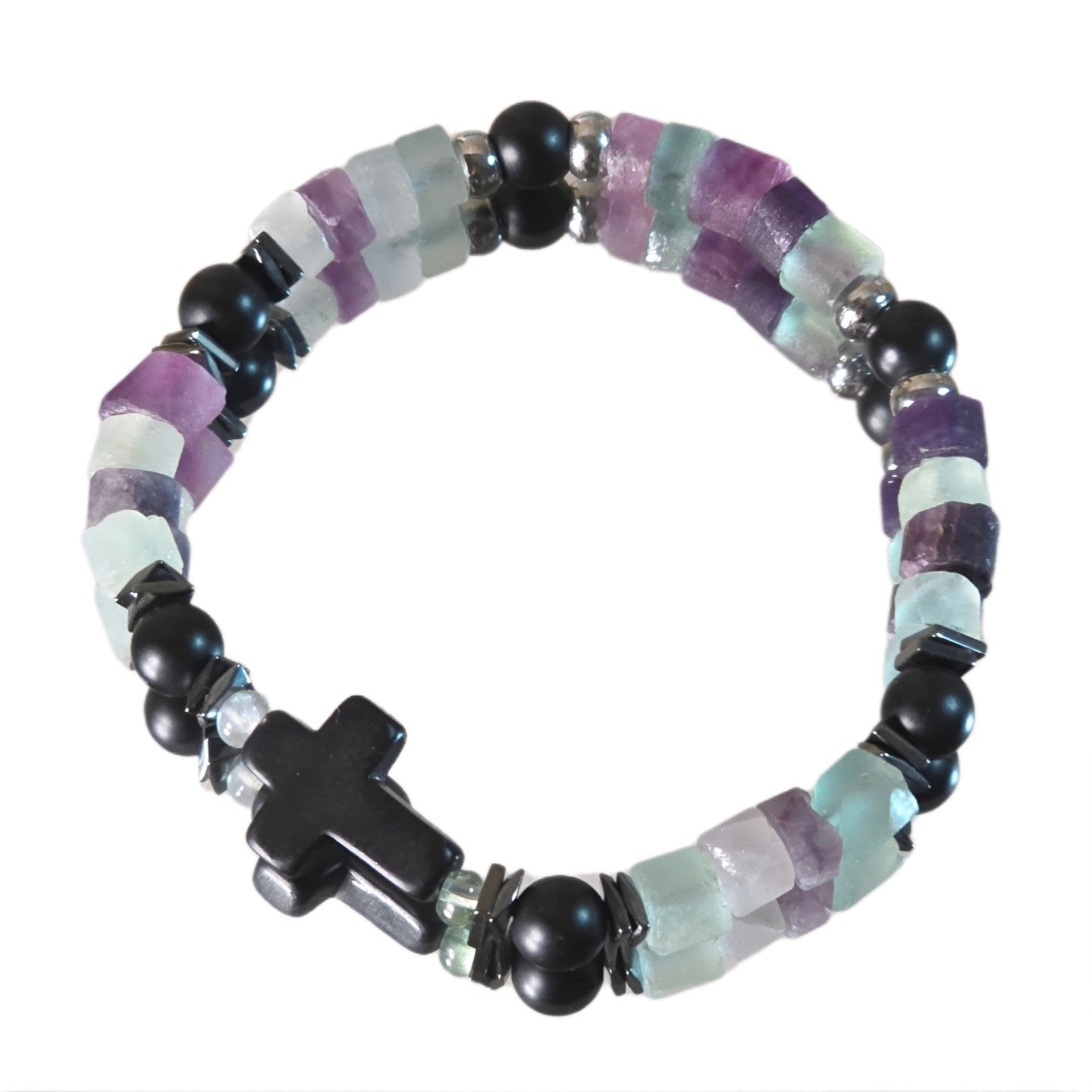 Fluorit Energie Armband Kokabiel Kronenchakra