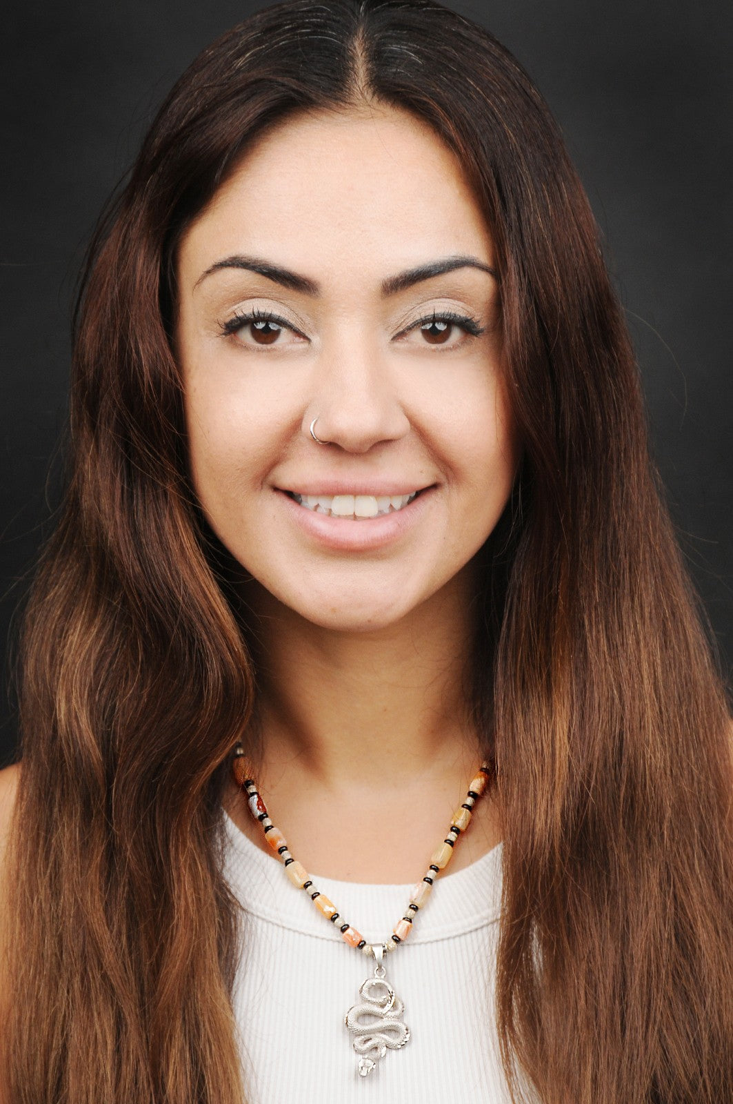 Feueropal Energie Kette mit Anhänger Schlange Sterlingsilber 925er rhodiniert Wurzelchakra, Sakralchakra, Solarplexus-Chakra