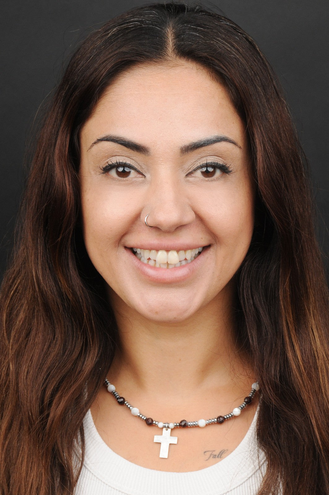 Granat Energie Kette mit Kreuz silber 925er Wurzelchakra