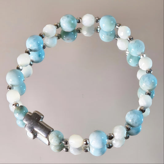 Larimar Energie Armband Amora Halschakra