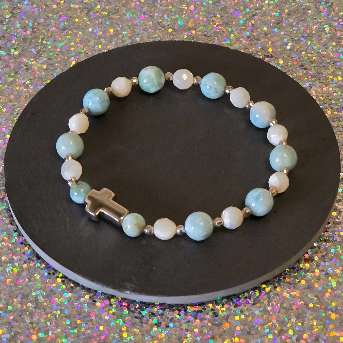 Larimar Energie Armband Amora Halschakra