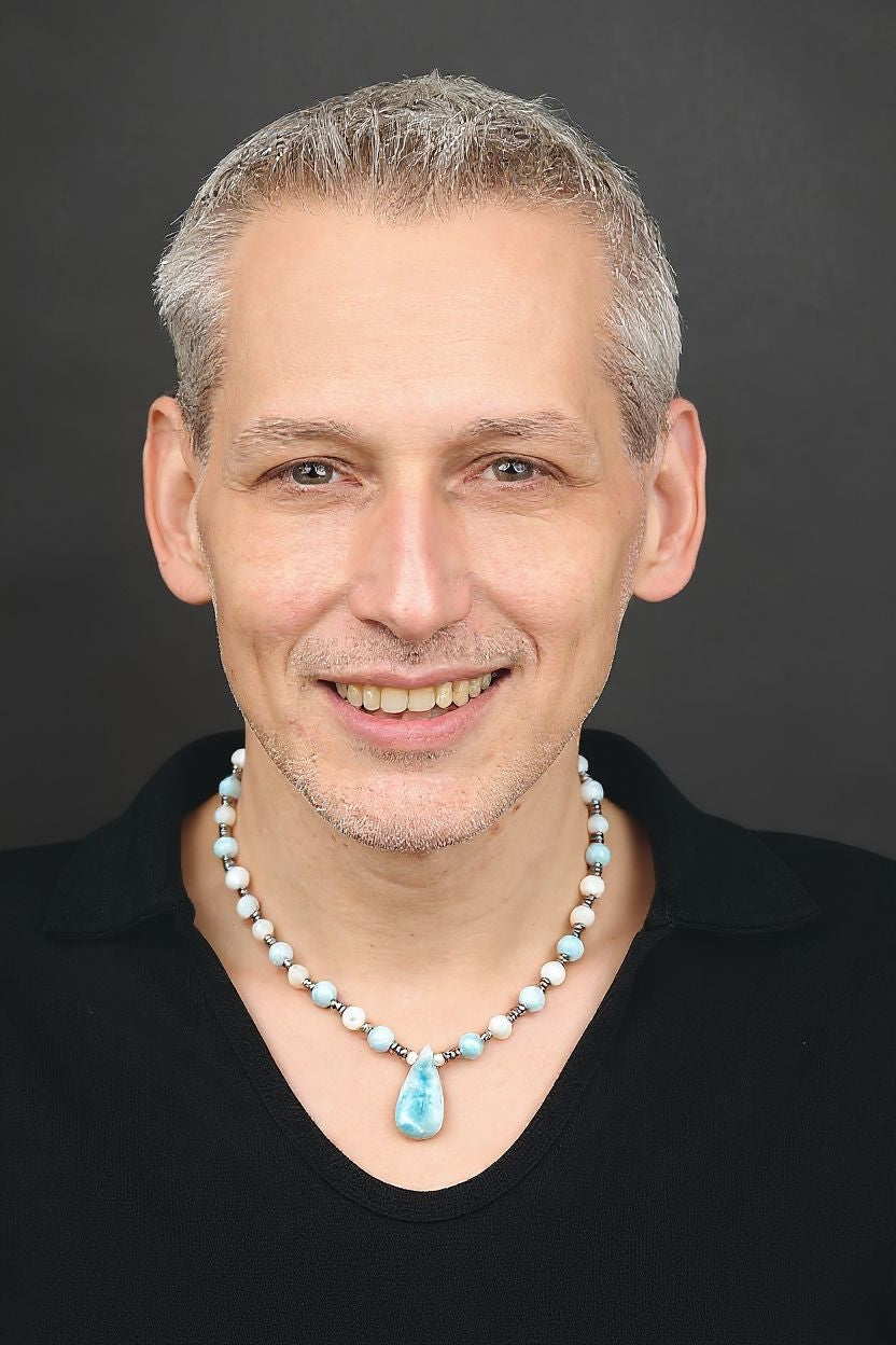 Larimar Energie Kette mit Stein Larimar Halschakra