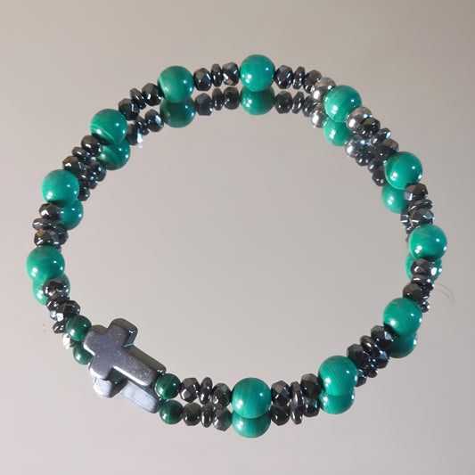 Malachit Energie Armband Mogli Herzchakra