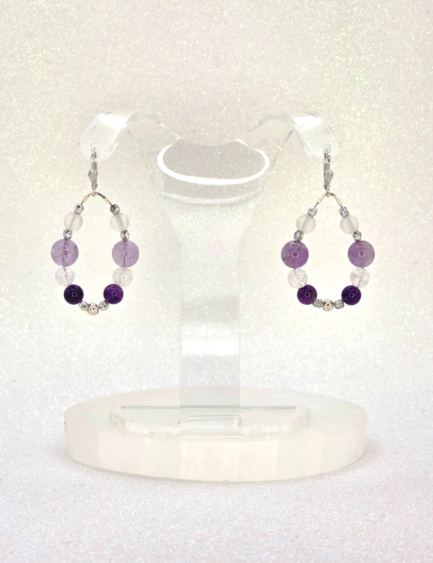 Amethyst Ohrring Kugel Stirnchakra