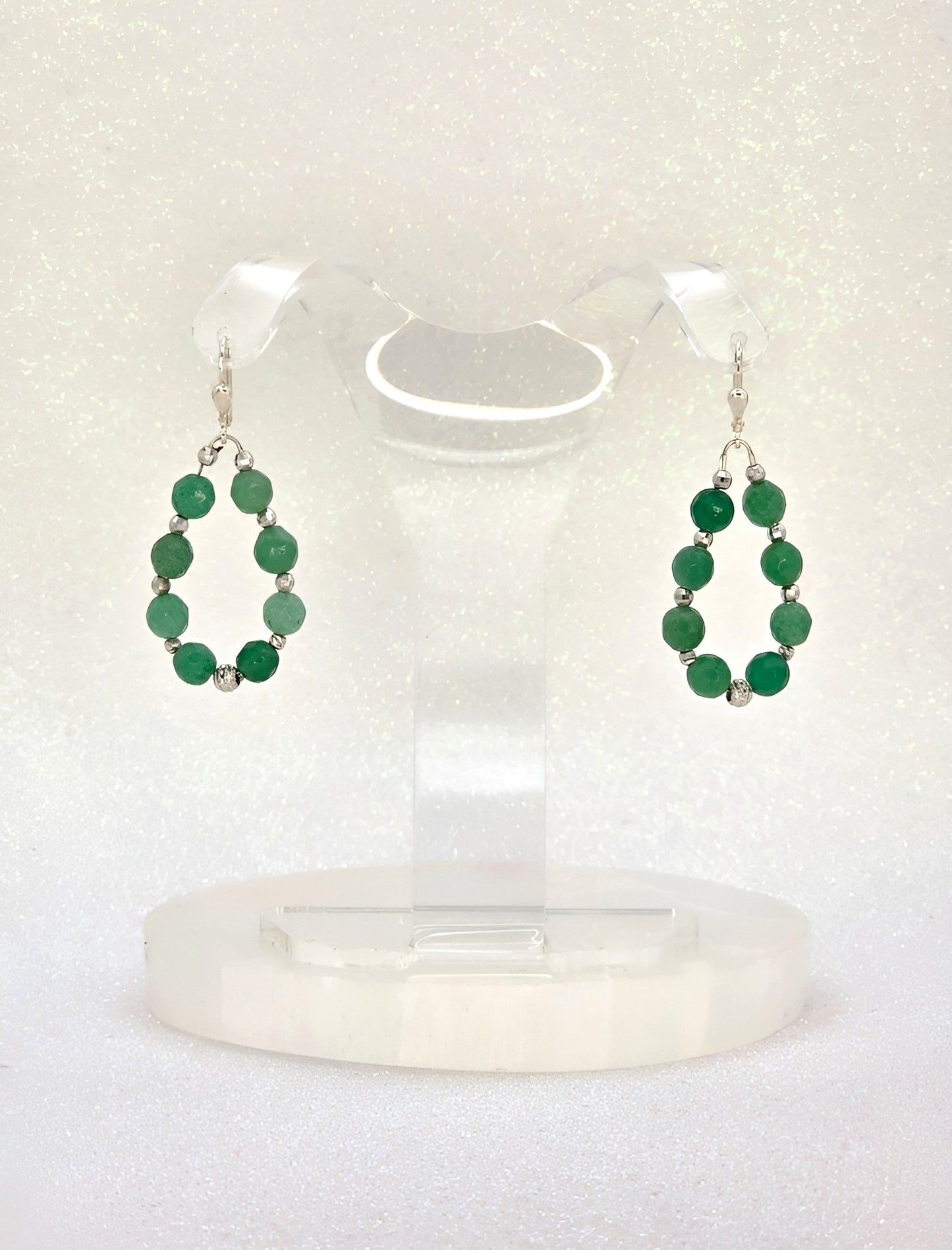 Aventurin Ohrring Herzchakra