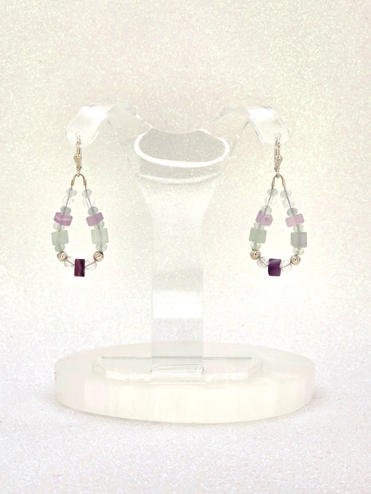 Fluorit Ohrring Kronenchakra