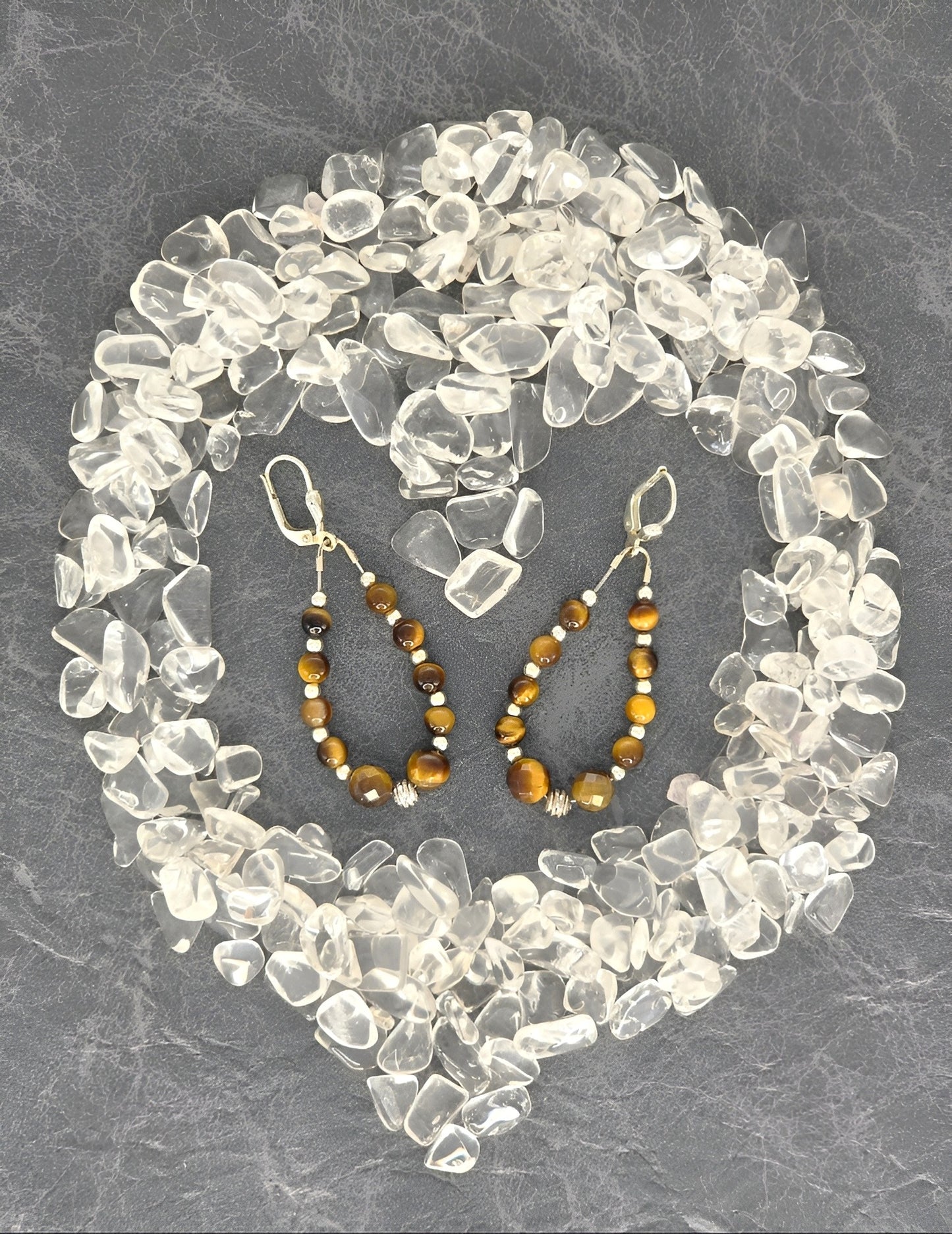 Tigerauge Ohrring Solarplexus Chakra