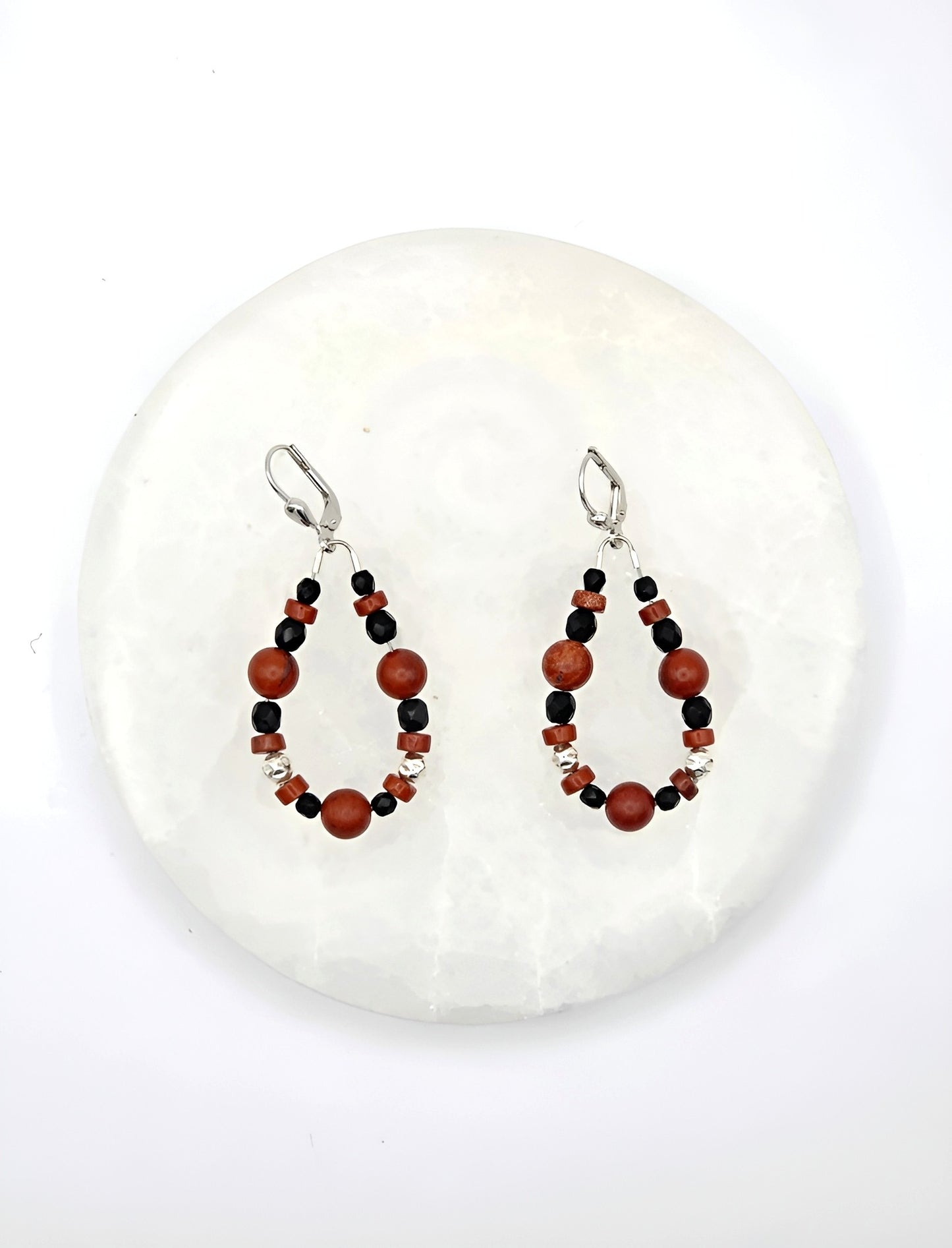 roter Jaspis Ohrring Wurzelchakra