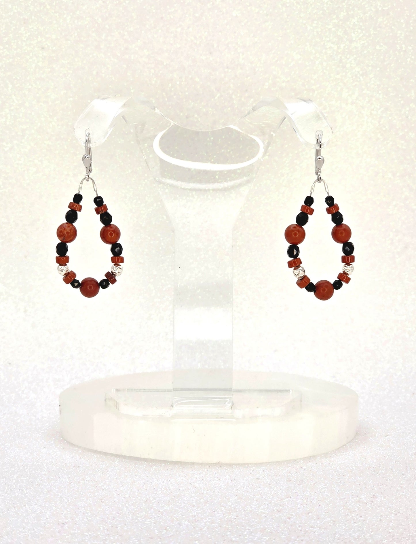 roter Jaspis Ohrring Wurzelchakra