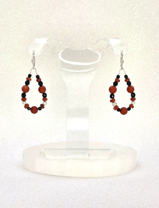 roter Jaspis Ohrring Wurzelchakra