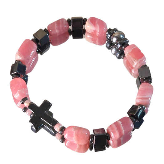 Rhodochrosit Energie Armband Flieger Herzchakra