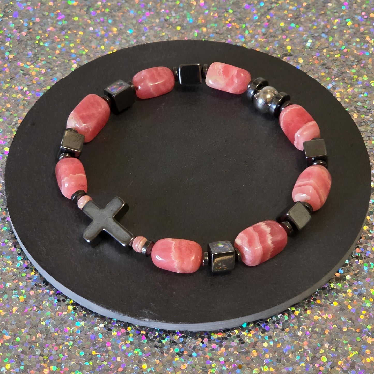 Rhodochrosit Energie Armband Flieger Herzchakra