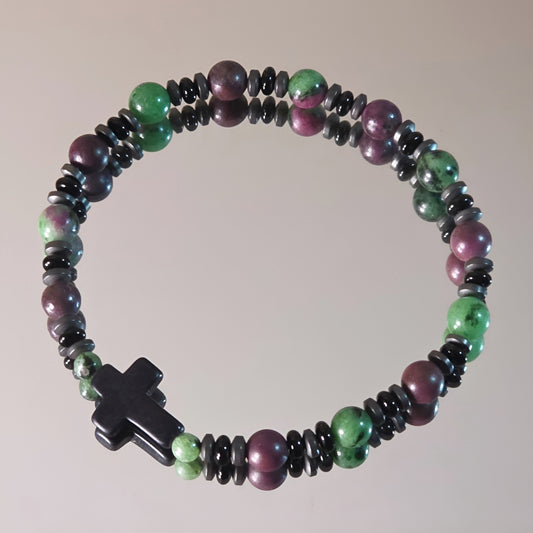 Rubin-Zoisit Energie Armband Anahata Herzchakra